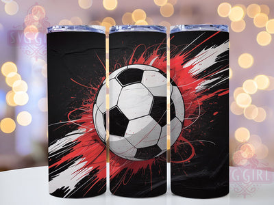 Soccer Ball Sports Tumbler, Sports Tumbler, 20Oz Tumbler, Sublimation Design, Digital Wrap, Athletic Gift, Soccer Fan Sublimation SvggirlplusArt 