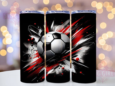 Soccer Ball Sports Tumbler, Sports Tumbler, 20Oz Tumbler, Sublimation Design, Digital Wrap, Athletic Gift, Soccer Fan Sublimation SvggirlplusArt 