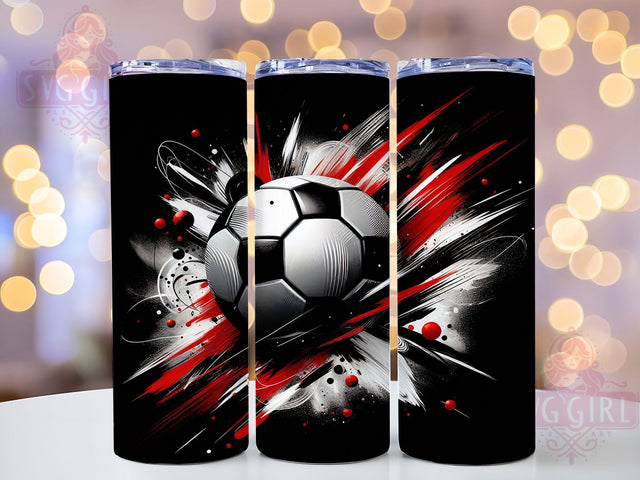 Soccer Ball Sports Tumbler, Sports Tumbler, 20Oz Tumbler, Sublimation Design, Digital Wrap, Athletic Gift, Soccer Fan Sublimation SvggirlplusArt 