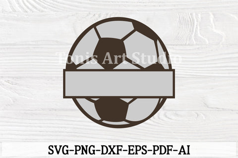 Soccer Ball SVG PNG DXF - Football Laser Cut Template SVG TonisArtStudio 