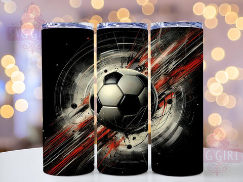 Soccer Ball Tumbler Wrap, Futbol Design Tumbler, 20oz Sublimation Wrap, Digital Download Tumbler, Soccer Lover Gift, Unique Drinkware, Sports Tumbler Design, Soccer Fan Art Sublimation SvggirlplusArt 