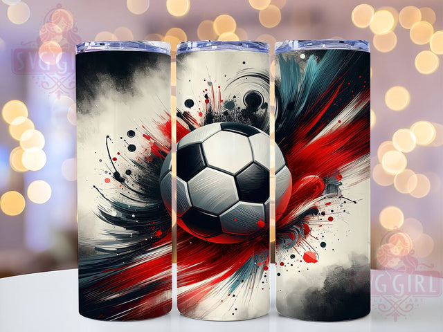 Soccer Ball Tumbler Wrap, Futbol Design Tumbler, 20oz Sublimation Wrap, Digital Download Tumbler, Soccer Lover Gift, Unique Drinkware, Sports Tumbler Design, Soccer Fan Art Sublimation SvggirlplusArt 