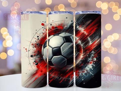 Soccer Ball Tumbler Wrap, Futbol Design Tumbler, 20oz Sublimation Wrap, Digital Download Tumbler, Soccer Lover Gift, Unique Drinkware, Sports Tumbler Design, Soccer Fan Art Sublimation SvggirlplusArt 