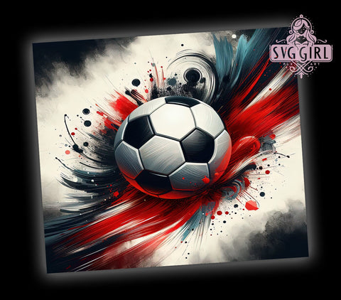 Soccer Ball Tumbler Wrap, Futbol Design Tumbler, 20oz Sublimation Wrap, Digital Download Tumbler, Soccer Lover Gift, Unique Drinkware, Sports Tumbler Design, Soccer Fan Art Sublimation SvggirlplusArt 