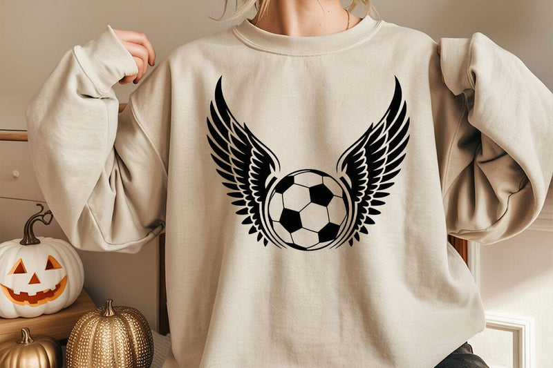 Soccer Ball Wings Svg, Dxf, Eps Vector Files for Cricut, Silhouette SVG DesignDestine 
