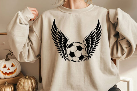 Soccer Ball Wings Svg, Dxf, Eps Vector Files for Cricut, Silhouette SVG DesignDestine 