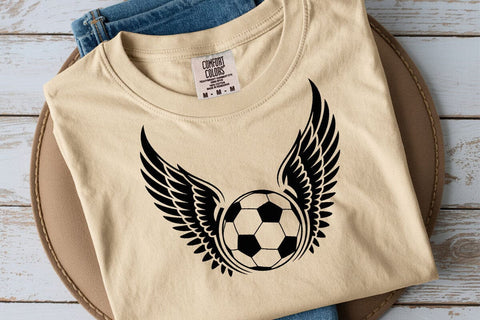 Soccer Ball Wings Svg, Dxf, Eps Vector Files for Cricut, Silhouette SVG DesignDestine 