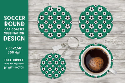 Soccer balls car coaster sublimation Sports round coaster 09 Sublimation LaBelezoka 