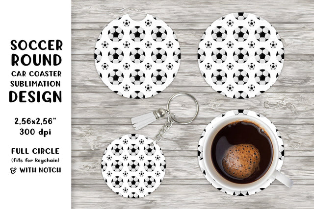 Soccer balls car coaster sublimation Sports round coaster 10 Sublimation LaBelezoka 