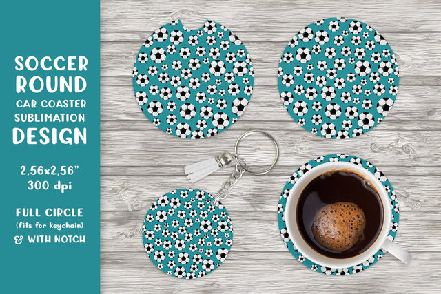 Soccer balls car coaster sublimation Sports round coaster 11 Sublimation LaBelezoka 