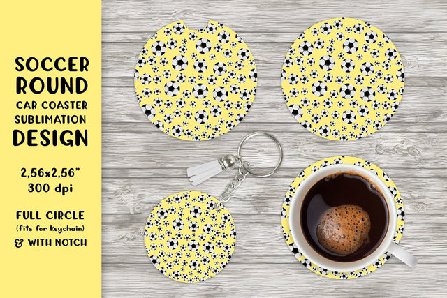 Soccer balls car coaster sublimation Sports round coaster 12 Sublimation LaBelezoka 