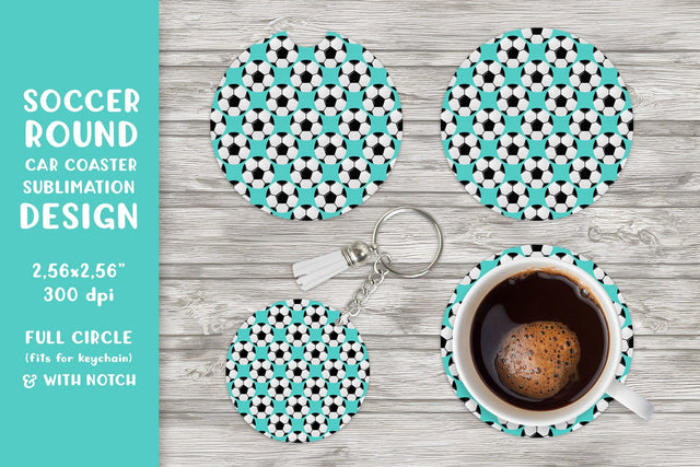 Soccer balls car coaster sublimation Sports round coaster Sublimation LaBelezoka 