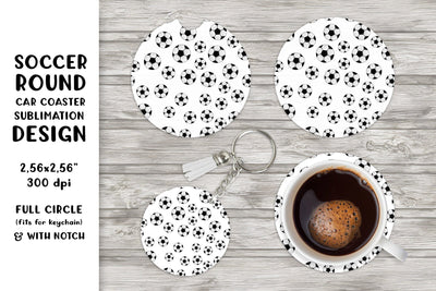 Soccer balls car coaster sublimation Sports round coaster Sublimation LaBelezoka 