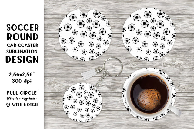 Soccer balls car coaster sublimation Sports round coaster Sublimation LaBelezoka 