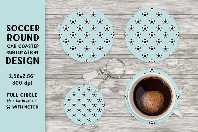 Soccer balls car coaster sublimation Sports round coaster Sublimation LaBelezoka 