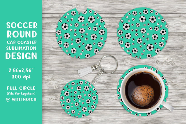 Soccer balls car coaster sublimation Sports round coaster Sublimation LaBelezoka 