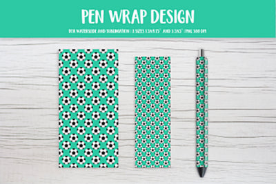 Soccer Balls Epoxy Pen Wrap Sublimation or Waterslide PNG 08 Sublimation LaBelezoka 