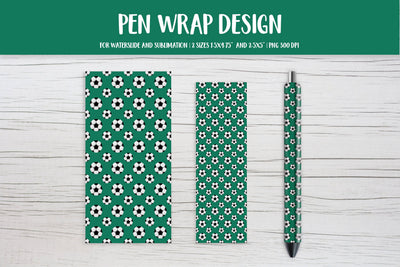 Soccer Balls Epoxy Pen Wrap Sublimation or Waterslide PNG 09 Sublimation LaBelezoka 