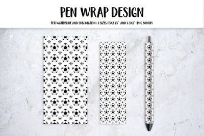 Soccer Balls Epoxy Pen Wrap Sublimation or Waterslide PNG 10 Sublimation LaBelezoka 