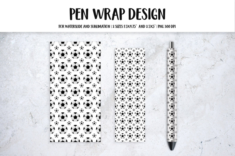 Soccer Balls Epoxy Pen Wrap Sublimation or Waterslide PNG 10 Sublimation LaBelezoka 