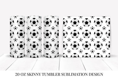 Soccer Balls Skinny Tumbler Wrap Sublimation Design 10 Sublimation LaBelezoka 