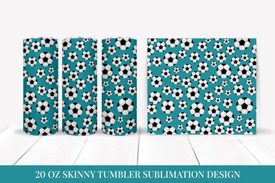 Soccer Balls Skinny Tumbler Wrap Sublimation Design 11 Sublimation LaBelezoka 