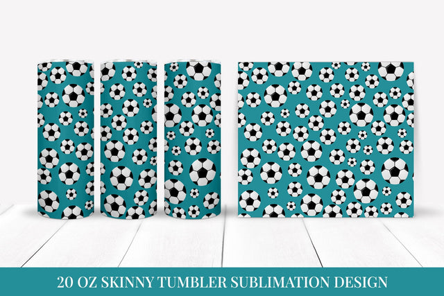 Soccer Balls Skinny Tumbler Wrap Sublimation Design 11 Sublimation LaBelezoka 