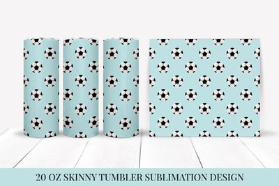 Soccer Balls Skinny Tumbler Wrap Sublimation Design Sublimation LaBelezoka 