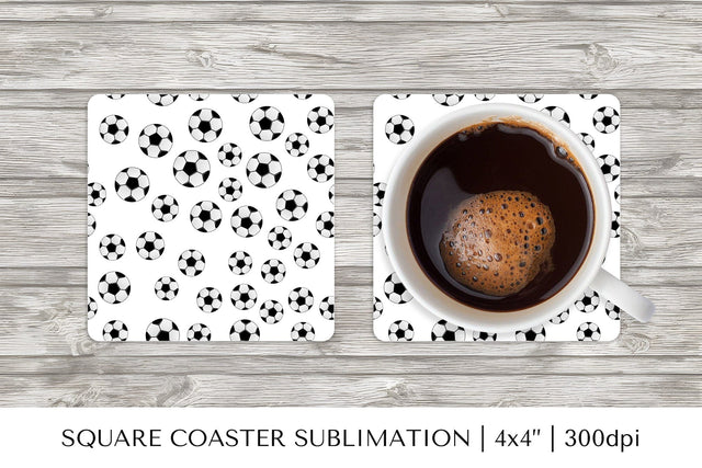 Soccer balls square coaster sublimation. Sports coaster Sublimation LaBelezoka 