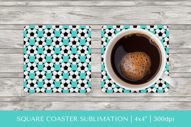Soccer balls square coaster sublimation. Sports coaster Sublimation LaBelezoka 