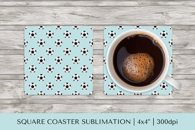 Soccer balls square coaster sublimation. Sports coaster Sublimation LaBelezoka 