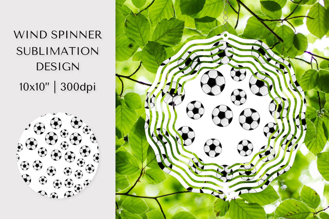 Soccer balls Wind Spinner Sublimation Design PNG 003 Sublimation LaBelezoka 