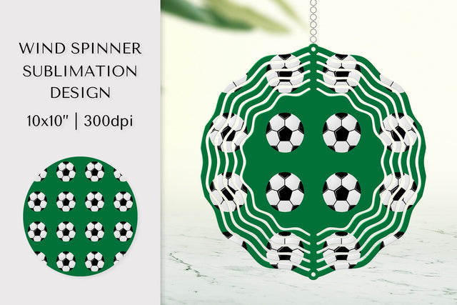 Soccer Balls Wind Spinner Sublimation Design PNG 007 Sublimation LaBelezoka 