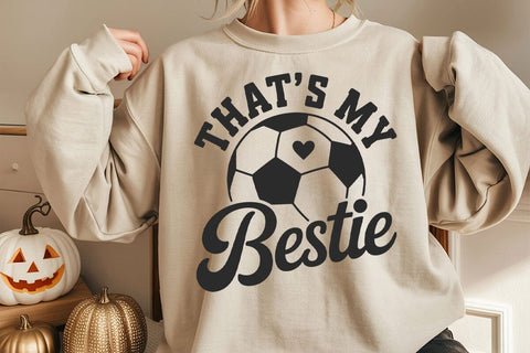 Soccer Bestie SVG, Game Day Cheer File SVG DesignDestine 