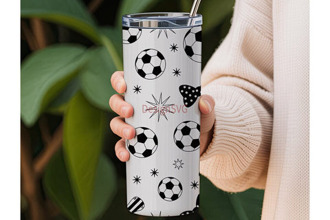 Soccer Bows 20oz Tumbler Wrap Sublimation DesignSVG 