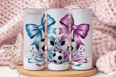 Soccer Christmas Tumbler Wrap Sublimation DesignSVG 