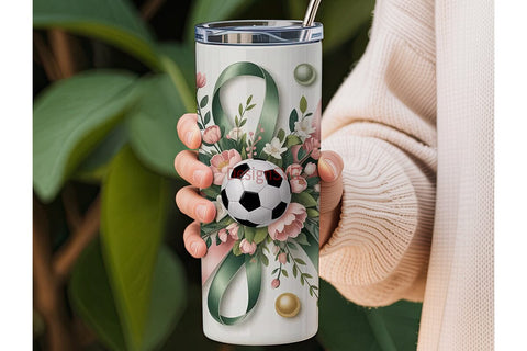 Soccer Christmas Tumbler Wrap Sublimation DesignSVG 