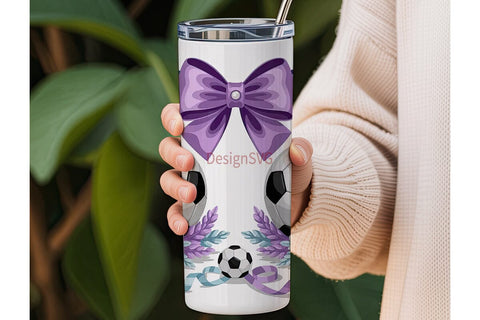 Soccer Christmas Tumbler Wrap Sublimation DesignSVG 