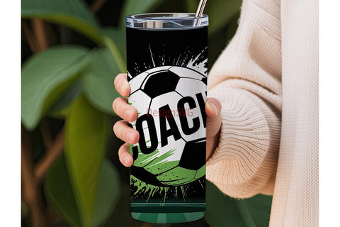 Soccer Coach 20oz Tumbler Wrap Sublimation DesignSVG 