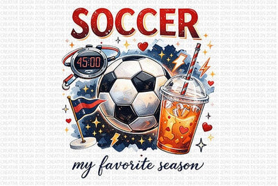 Soccer Favorite Season PNG Soccer Fan Sublimation Design SVG BillahCrafts 