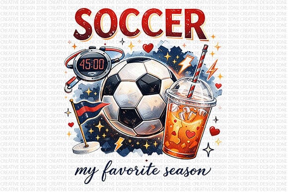 Soccer Favorite Season PNG Soccer Fan Sublimation Design SVG BillahCrafts 
