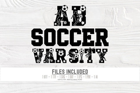 Soccer Font, Soccer Varsity SVG OTF TTF Font TonisArtStudio 