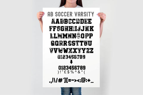 Soccer Font, Soccer Varsity SVG OTF TTF Font TonisArtStudio 