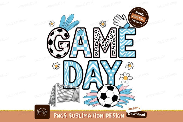 Soccer game day celebration football Sublimation Designangry 