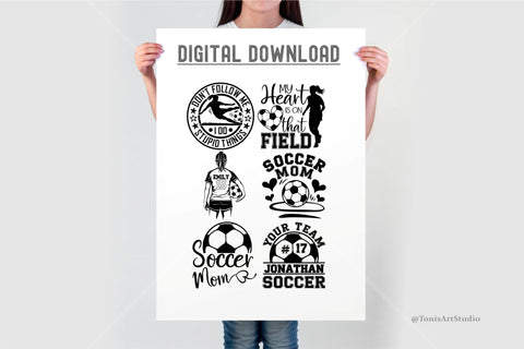 Soccer Girl SVG Bundle | 27 Designs for Cricut & Silhouette SVG TonisArtStudio 