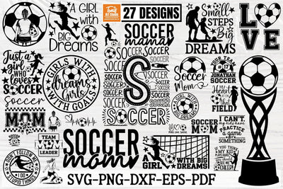 Soccer Girl SVG Bundle | 27 Designs for Cricut & Silhouette SVG TonisArtStudio 