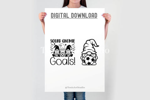 Soccer Gnomes SVG Bundle | Funny Soccer Quotes | Sports SVG SVG TonisArtStudio 