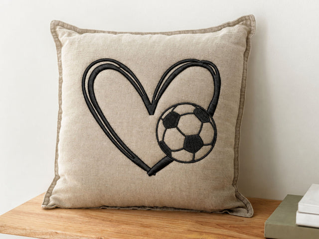 Soccer Heart Embroidery Design, Football Love Machine Embroidery File, Sports Mom Shirt Pattern Embroidery/Applique DESIGNS DesignDestine 