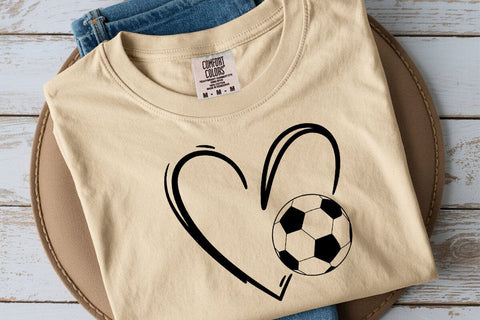 Soccer Heart Svg, Football T-shirt, Cheer Mom Svg, Game Day Svg, Hand Drawn Heart Svg SVG DesignDestine 