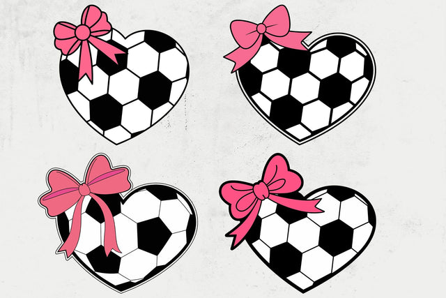 Soccer Heart SVG - Soccer Bow SVG - Soccer SVG - Soccer Ball Heart svg SVG DesignDestine 